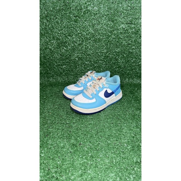 Nike Air Force 1 LV8 Toddler Size 9C Blue Walking Shoes Lace Sneakers DX2165-100 - Picture 3 of 9